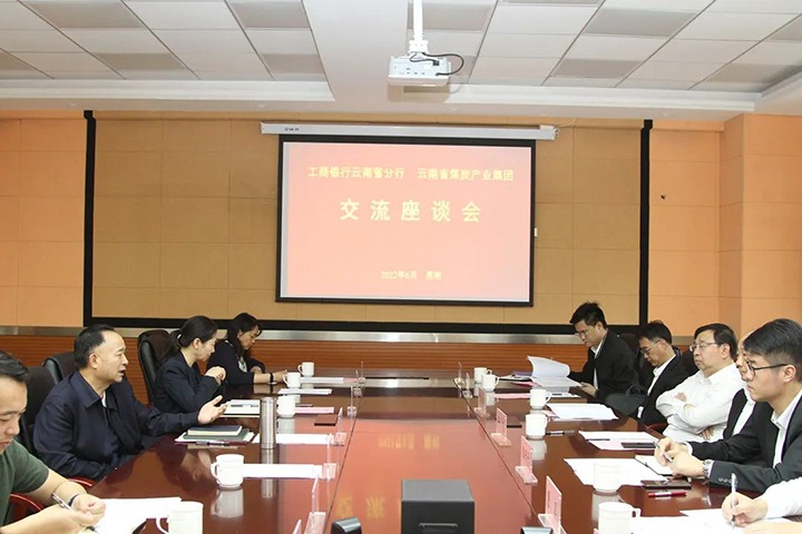 云煤（创世大发）集团与工商银行云南省分行交流座谈
