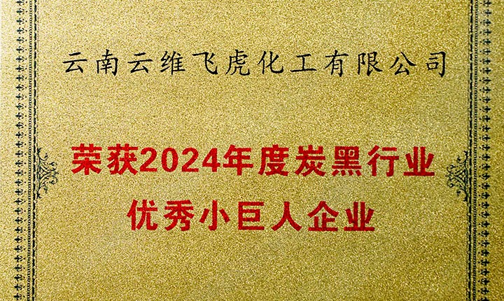 声誉加冕，，，未来可期！云维飞虎公司荣膺“中国炭黑行业优异小巨人”